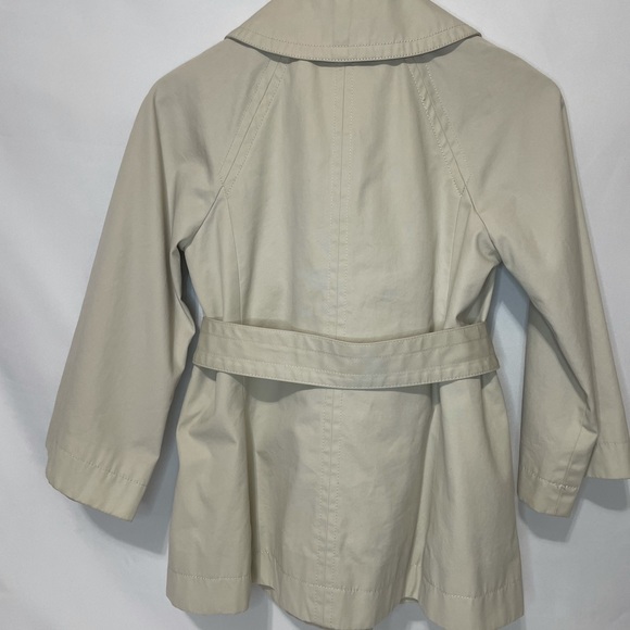 J. Crew Khaki Belted Trench Coat Jacket size 0/S - Picture 5 of 8